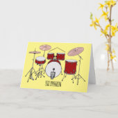 Cartoon Drum kit Kaart (Gele Bloem)