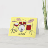 Cartoon Drum kit Kaart (Voorkant)