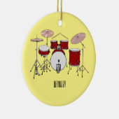Cartoon Drum kit Keramisch Ornament (Rechts)