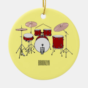 Cartoon Drum kit Keramisch Ornament