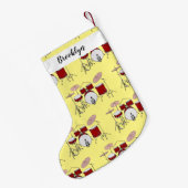 Cartoon Drum kit Kleine Kerstsok (Achterkant (Hangend))