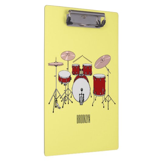 Cartoon Drum kit Klembord (Rechts)
