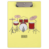 Cartoon Drum kit Klembord (Voorkant)