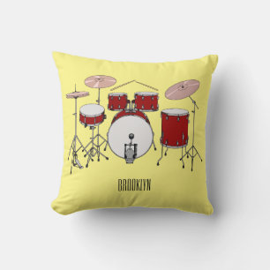 Cartoon Drum kit Kussen