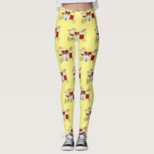 Cartoon Drum kit Leggings