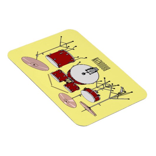Cartoon Drum kit Magneet (Rechterzijde)