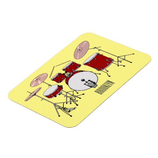 Cartoon Drum kit Magneet (Linkerzijde)