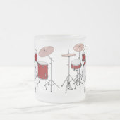 Cartoon Drum kit Matglas Koffiemok (Center)