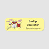 Cartoon Drum kit Naamplaatje (Voorkant)