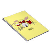 Cartoon Drum kit Notitieboek (Rechterzijde)