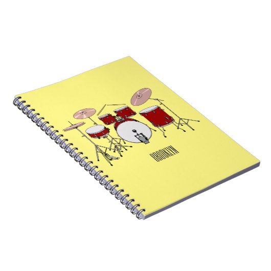 Cartoon Drum kit Notitieboek (Rechterzijde)