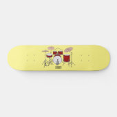 Cartoon Drum kit Persoonlijk Skateboard (Horizontaal)