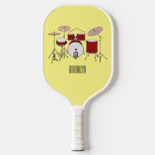 Cartoon Drum kit Pickleball Paddle