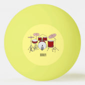 Cartoon Drum kit Pingpongbal (Achterkant)