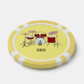 Cartoon Drum kit Poker Chips (Enkel)