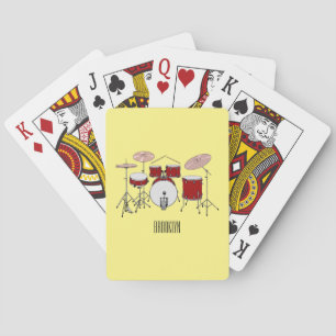 Cartoon Drum kit Pokerkaarten