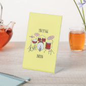 Cartoon Drum kit Reclamebord Met Voetstuk (Insitu)