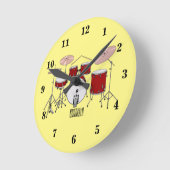 Cartoon Drum kit Ronde Klok (Hoek)