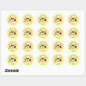 Cartoon Drum kit Ronde Sticker (Vel)