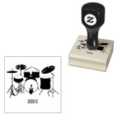 Cartoon Drum kit Rubberstempel (Gestempeld)