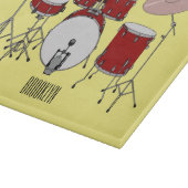 Cartoon Drum kit Snijplank (Hoek)