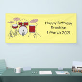 Cartoon Drum kit Spandoek (Beurs)