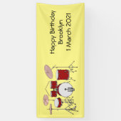 Cartoon Drum kit Spandoek (Verticaal)