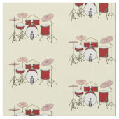 Cartoon Drum kit Stof (Close Up)