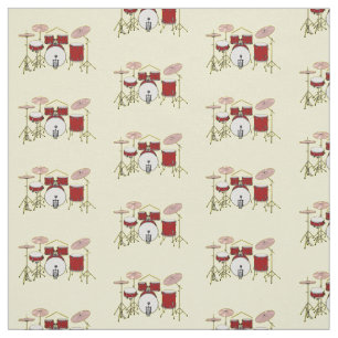 Cartoon Drum kit Stof