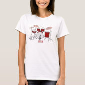 Cartoon Drum kit T-shirt (Voorkant)