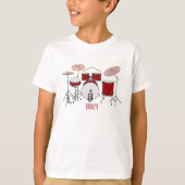 Cartoon Drum kit T-shirt (Voorkant)