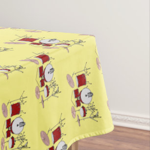 Cartoon Drum kit Tafelkleed