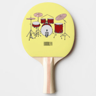 Cartoon Drum kit Tafeltennisbatje