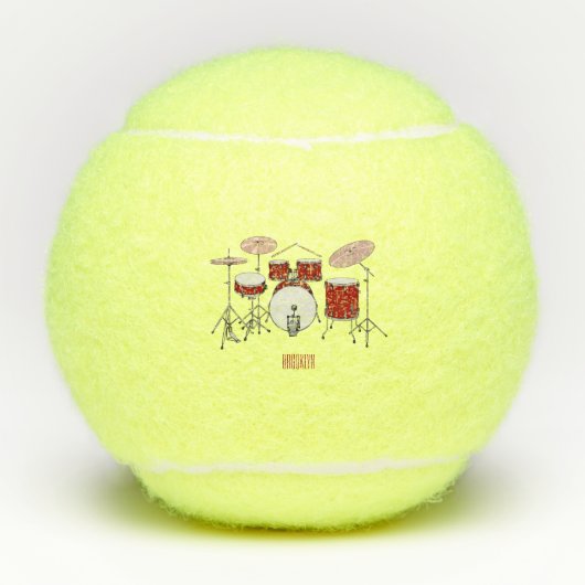 Cartoon Drum kit Tennisballen (Voorkant)