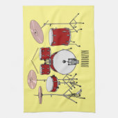 Cartoon Drum kit Theedoek (Verticaal)