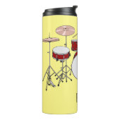 Cartoon Drum kit Thermosbeker (Gedraaid links)