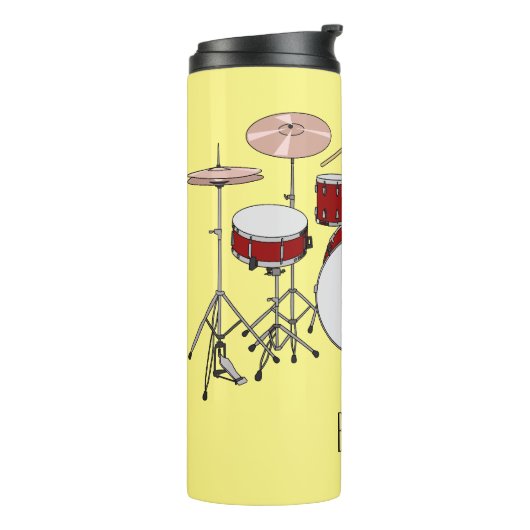 Cartoon Drum kit Thermosbeker (Gedraaid links)