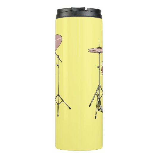 Cartoon Drum kit Thermosbeker (Achterkant)