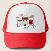 Cartoon Drum kit Trucker Pet (Voorkant)