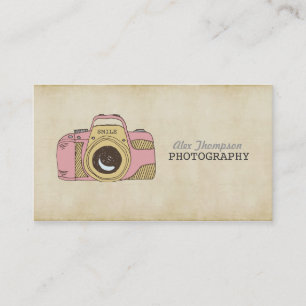 Cartoon DSLR Camera Photography Visitekaartjes