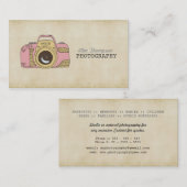 Cartoon DSLR Camera Photography Visitekaartjes (Voorkant / Achterkant)