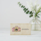 Cartoon DSLR Camera Photography Visitekaartjes (Staand voorkant)