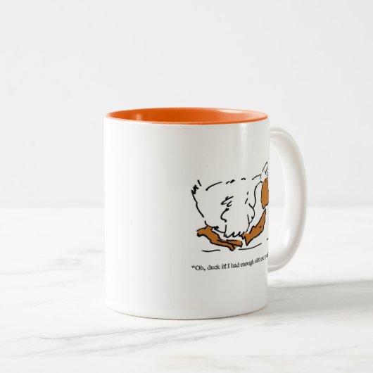 cartoon duck coffee mok (Voorkant rechts)