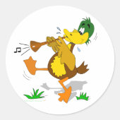 Cartoon Duck Spelen Zurna Stickers (Voorkant)