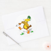 Cartoon Duck Spelen Zurna Stickers (Envelop)