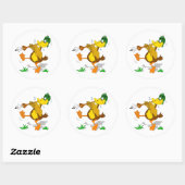Cartoon Duck Spelen Zurna Stickers (Vel)