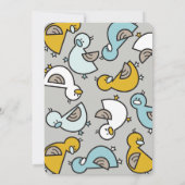Cartoon Ducks Baby Boys Twins Birth Aankondiging (Achterkant)