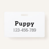 Cartoon Duitse herdershond | Badge (Achterkant)