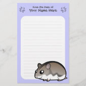 Cartoon Dwarf Hamster Briefpapier (Voorkant)