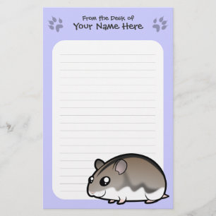 Cartoon Dwarf Hamster Briefpapier